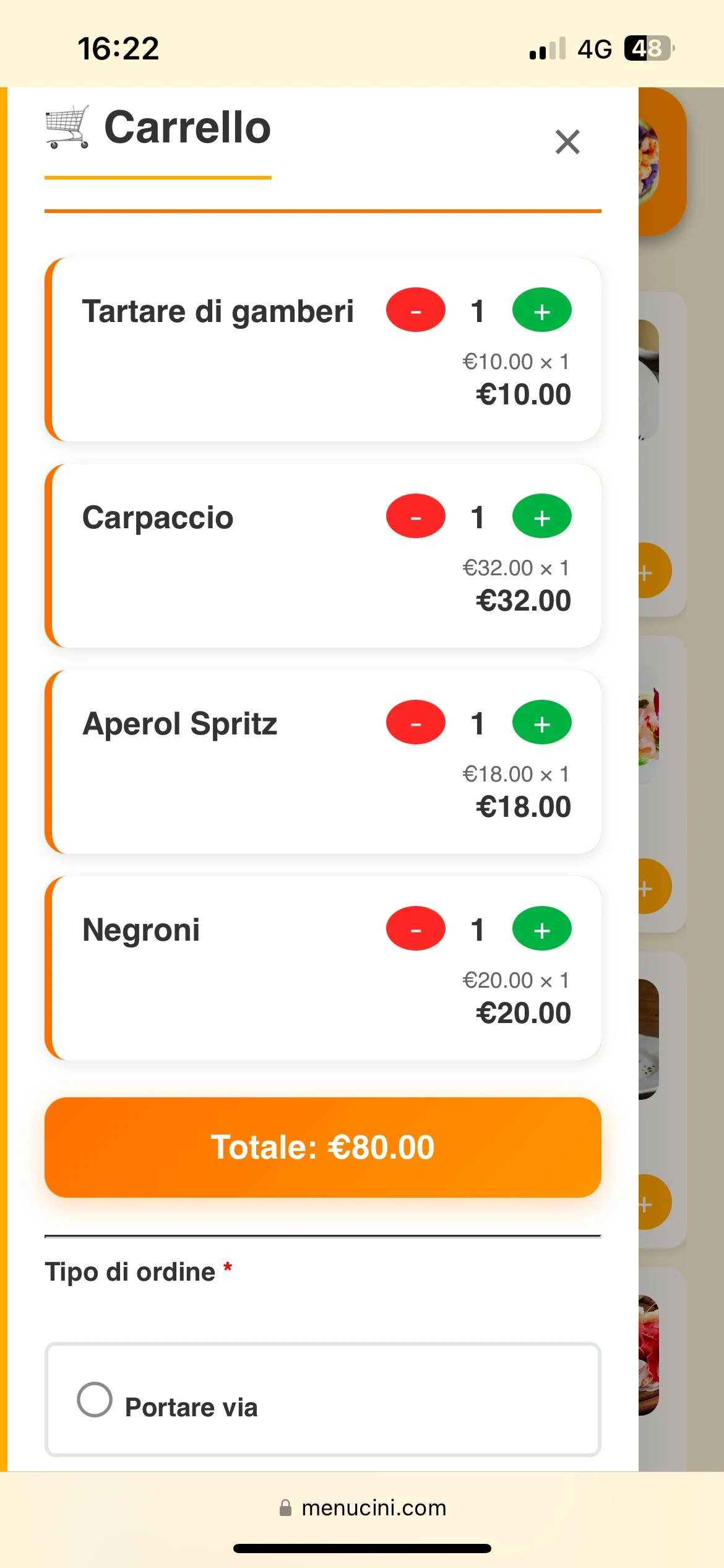 WhatsApp Order Screenshot